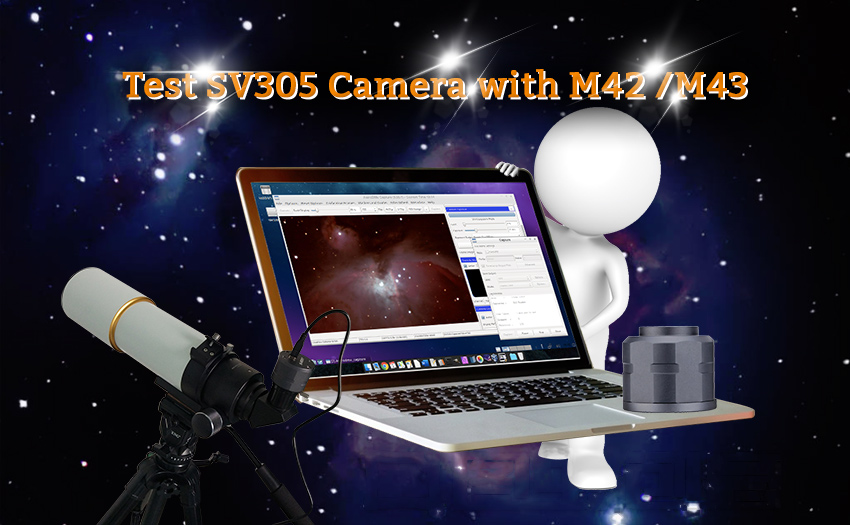 Test SV305 Camera with M42 M43 Nebula